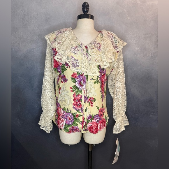 🌸 Vintage Lacy Afternoon by Shell Kepler Blouse 🌸 - Picture 1 of 11